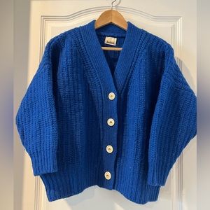Babaà no.19 mini wool cardigan, in blue. VGUC